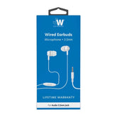 AD856 3.5 mm Wired Earbuds with Mic & #44; White